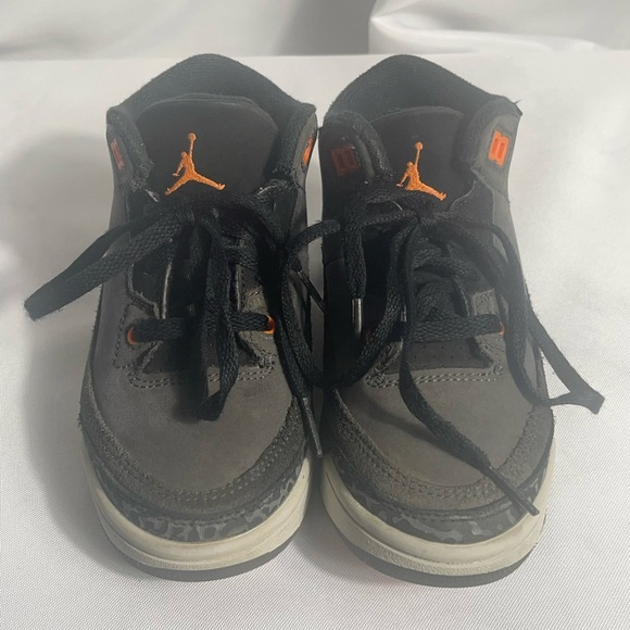 Nike Air Jordan 3 Retro Kids Size 11C Sneakers Night Stadium Leather Preloved - Picture 1 of 9